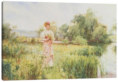 By the River, 1896  Canvas Art Print