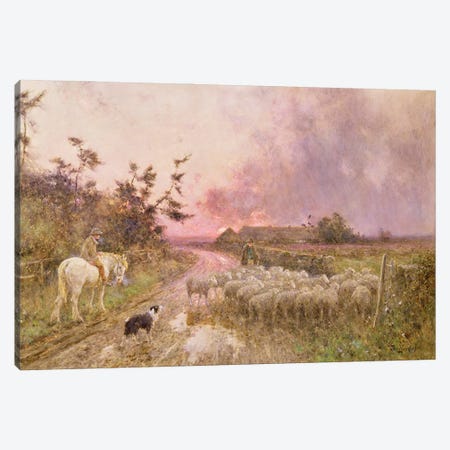 At the End of the Day, 1910  Canvas Print #BMN3765} by Thomas James Lloyd Canvas Print