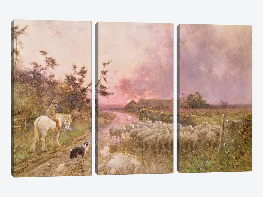 At the End of the Day, 1910  3-piece Canvas Art Print