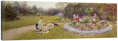 The Rose Garden, 1903  Canvas Art Print - Thomas James Lloyd