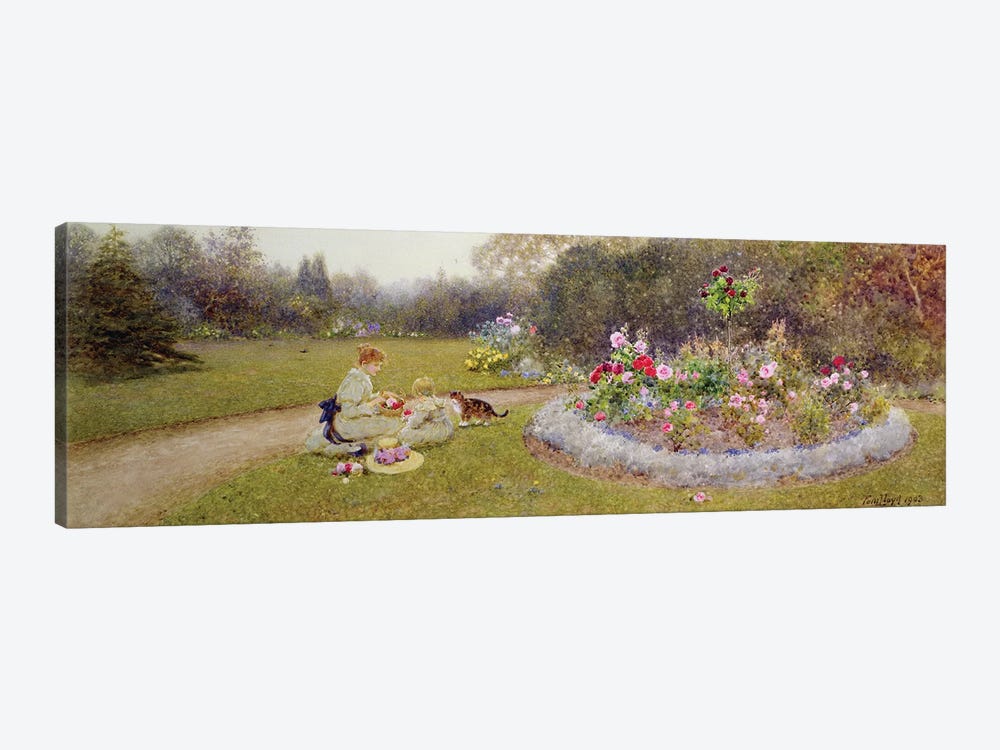 The Rose Garden, 1903  by Thomas James Lloyd 1-piece Canvas Wall Art