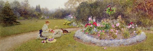 Gardening: The Rose Garden, 1903  by Thomas James Lloyd