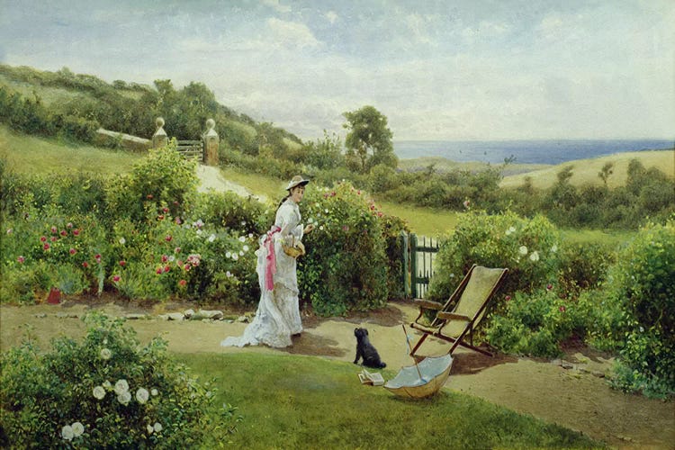 In the Garden, 1903  by Thomas James Lloyd wall art