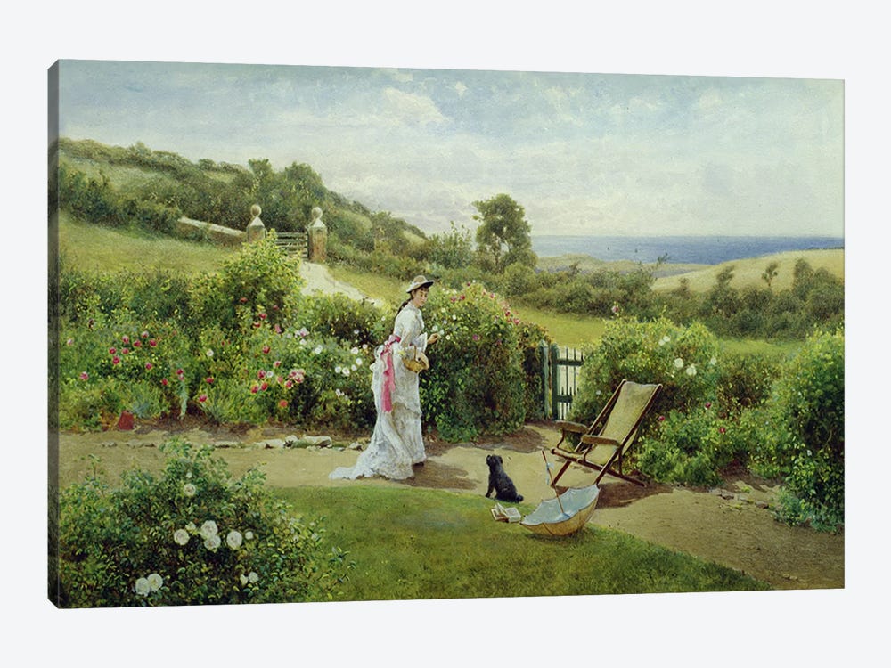 In the Garden, 1903  by Thomas James Lloyd 1-piece Canvas Art Print