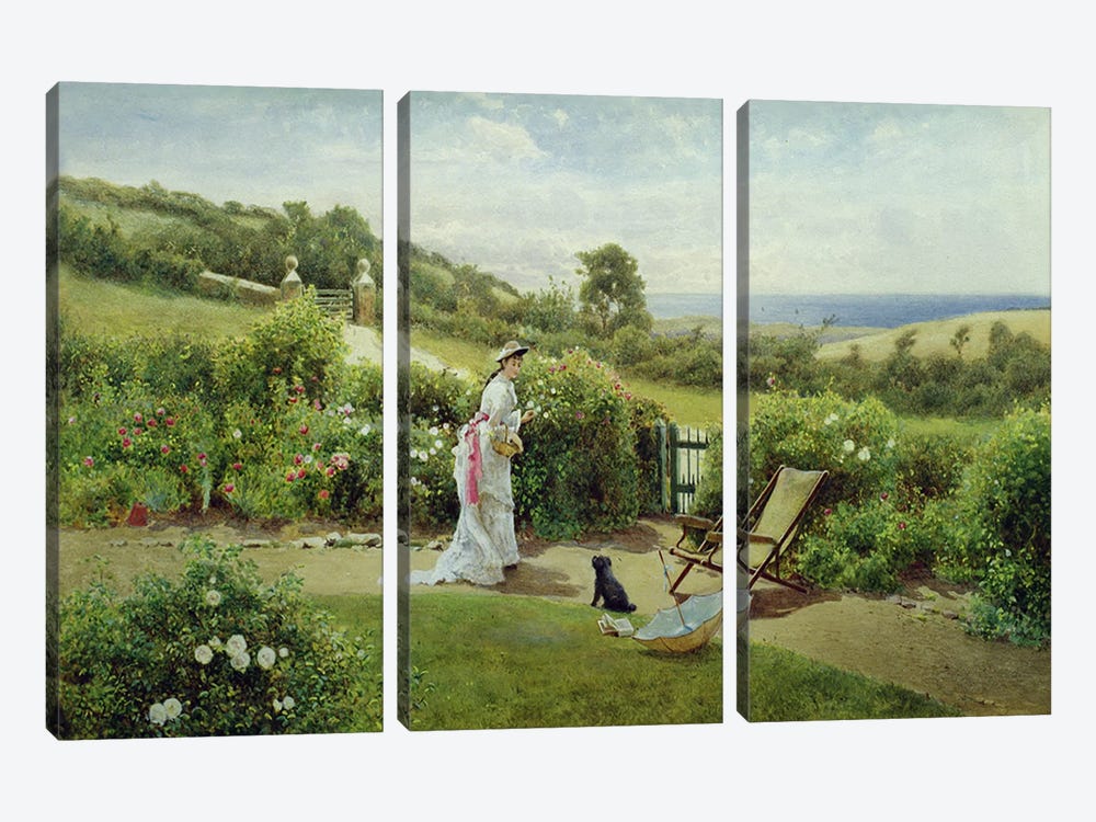 In the Garden, 1903  by Thomas James Lloyd 3-piece Art Print
