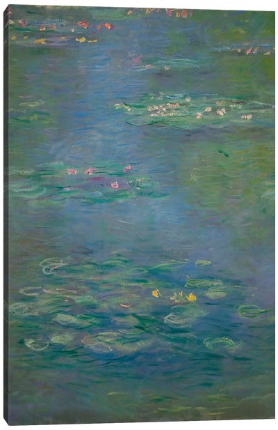 Waterlilies, detail, 1903  Canvas Art Print - Water Lilies Collection