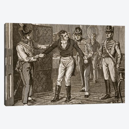 Arrest of Sir Francis Burdett, illustration from 'Cassell's Illustrated History of England'  Canvas Print #BMN3785} by English School Canvas Print