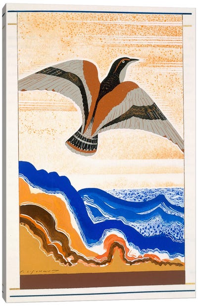 Bird of Portent, an illustration from 'L'Odyssee', by Homer, translated by Victor Berard, 1929-33  Canvas Art Print