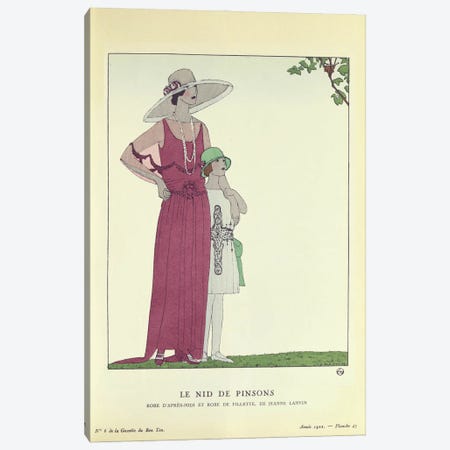Le Nid de Pinsons, from 'Le Gazette du Bon Ton' 1922 (colour litho) Canvas Print #BMN37} by French School Canvas Art