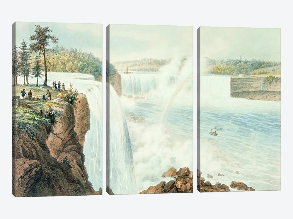 Niagra Falls  by Augustus Kollner 3-piece Canvas Artwork