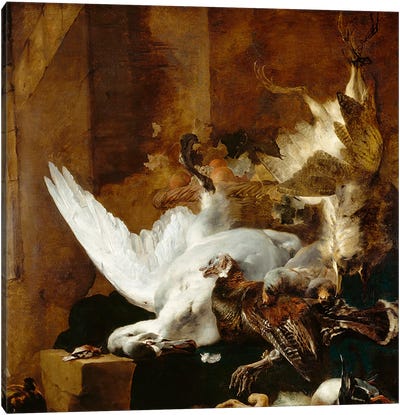 Still life with a dead swan, c.1651  Canvas Art Print