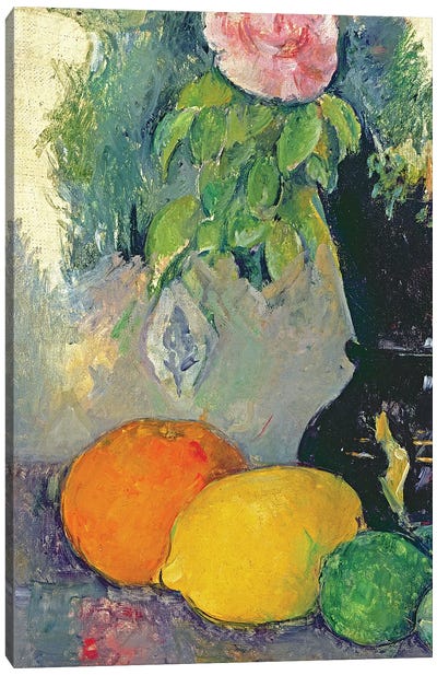 Flowers and fruits, c.1880   Canvas Art Print - Paul Cezanne
