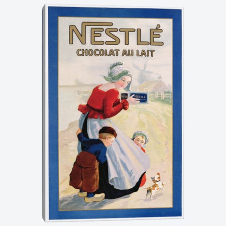 Advertisement for Nestle Chocolat au Lait, c.1920  Canvas Print #BMN3819} by Unknown Artist Canvas Art