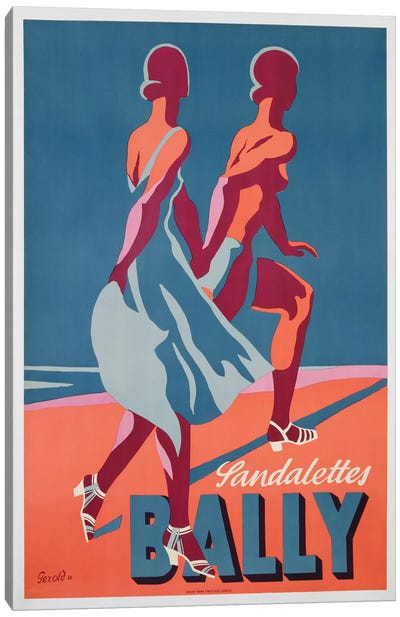 Advertisement for Bally sandals, 1935  Canvas Art Print