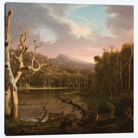 Lake with Dead Trees  Canvas Print #BMN3832} by Thomas Cole Canvas Wall Art