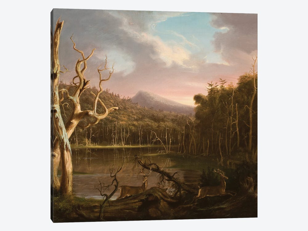 Lake with Dead Trees  1-piece Canvas Art Print
