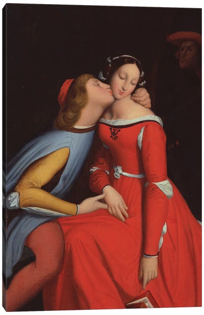 Francesca da Rimini and Paolo Malatesta, 1819  Canvas Art Print