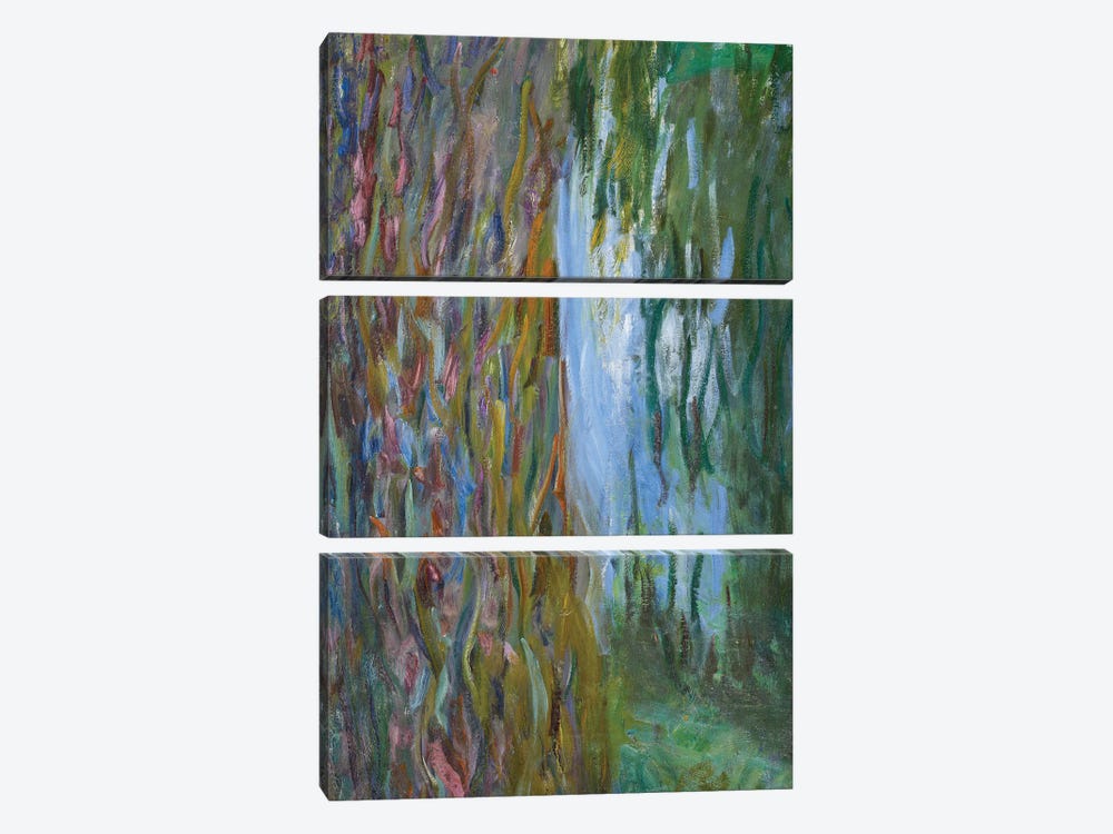 Weeping Willow and the Waterlily Pond, 1916-19  by Claude Monet 3-piece Canvas Art Print