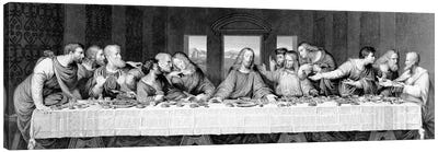 The Last Supper, engraved by Frederick Bacon, 1863  Canvas Art Print - Leonardo da Vinci