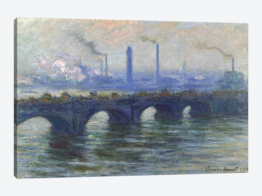 Waterloo Bridge, London, 1900  by Claude Monet 1-piece Canvas Art