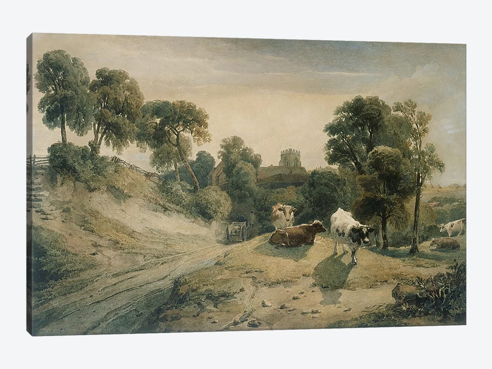 Kneeton-on-the-Hill, c.1815-16  by Peter de Wint 1-piece Canvas Wall Art