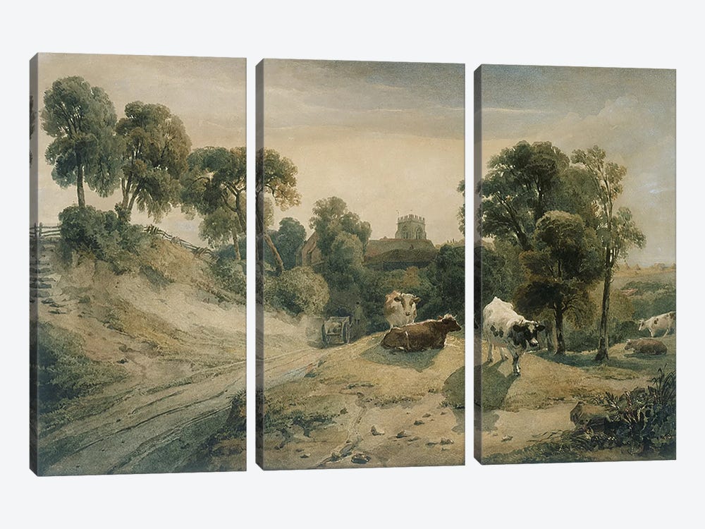 Kneeton-on-the-Hill, c.1815-16  by Peter de Wint 3-piece Canvas Art