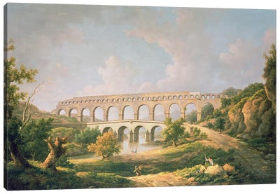 The Pont du Gard, Nimes Canvas Art Print