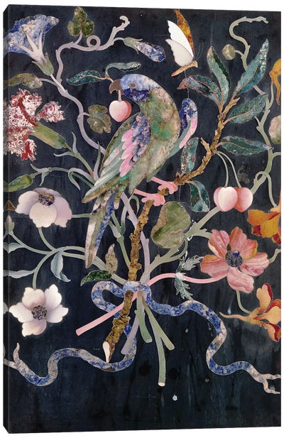 A Parakeet in a Bouquet  Canvas Art Print