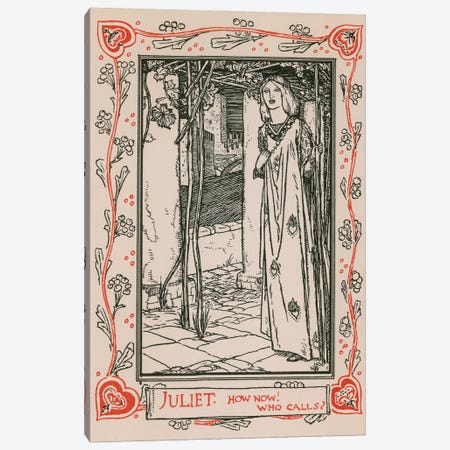 Juliet, Romeo and Juliet Canvas Print #BMN3935} by Robert Anning Bell Canvas Artwork