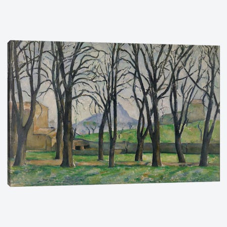 Chestnut Trees at Jas de Bouffan, c.1885-86  Canvas Print #BMN3957} by Paul Cezanne Canvas Wall Art