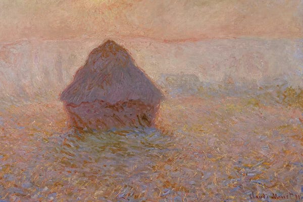All Things Monet: Grainstack, Sun in the Mist, 1891  by Claude Monet