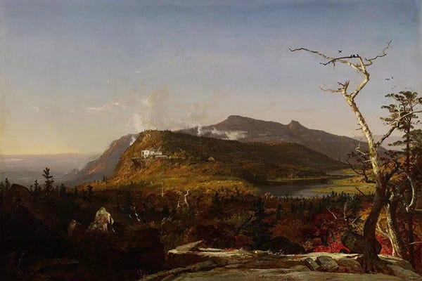 Romanticism: Catskill Mountain House, 1855  by Jasper Francis Cropsey