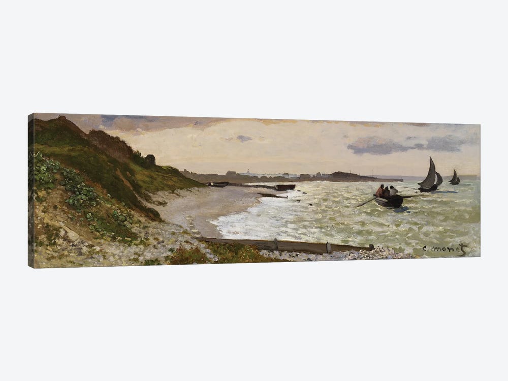 The Seashore at Sainte-Adresse, 1864  by Claude Monet 1-piece Canvas Art Print