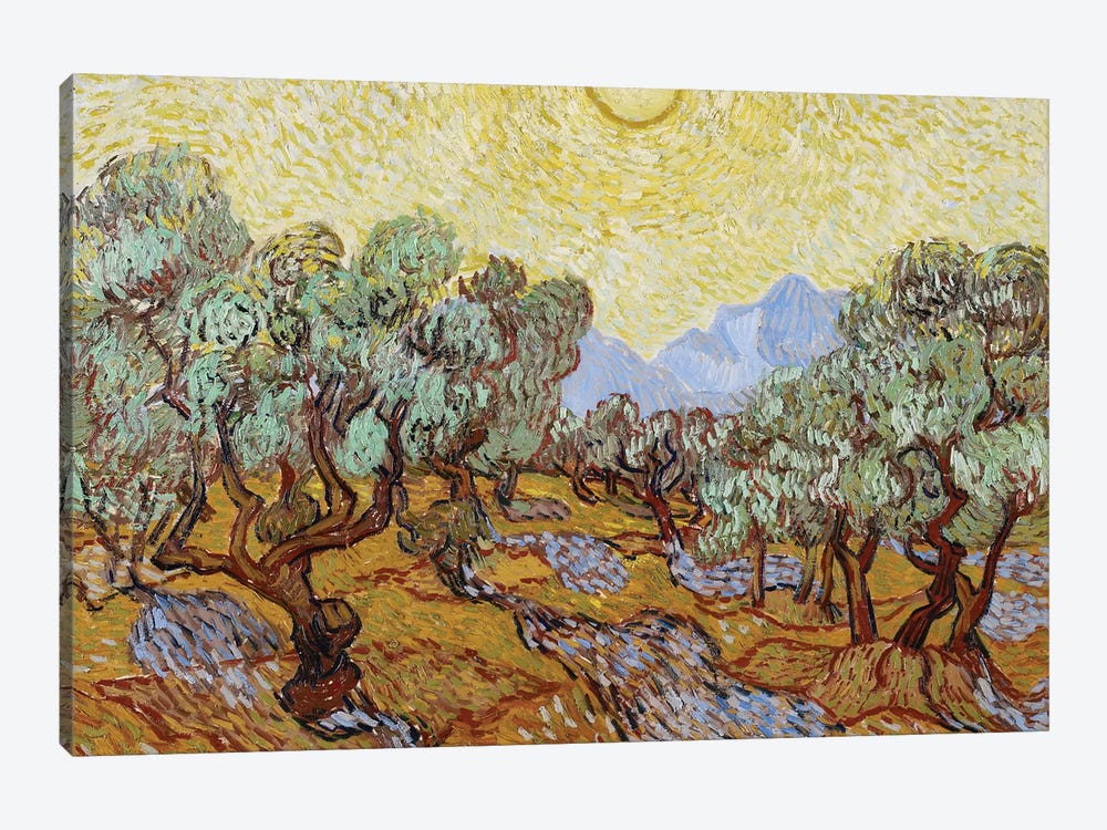 Olive Trees, 1889  by Vincent van Gogh 1-piece Canvas Art