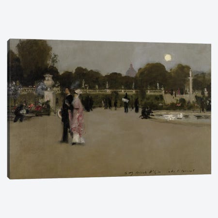 Luxembourg Gardens at Twilight, 1879  Canvas Print #BMN3967} by John Singer Sargent Canvas Print
