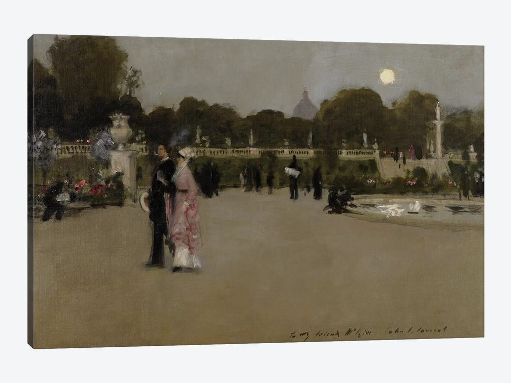 Luxembourg Gardens at Twilight, 1879  by John Singer Sargent 1-piece Canvas Wall Art