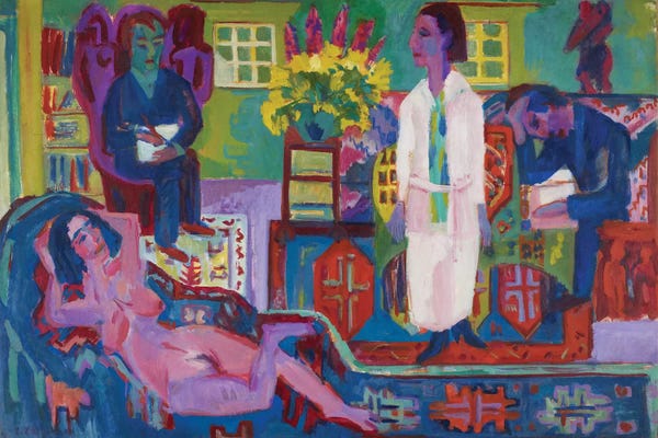 Ernst Ludwig Kirchner: Modern Bohemia, 1924  by Ernst Ludwig Kirchner