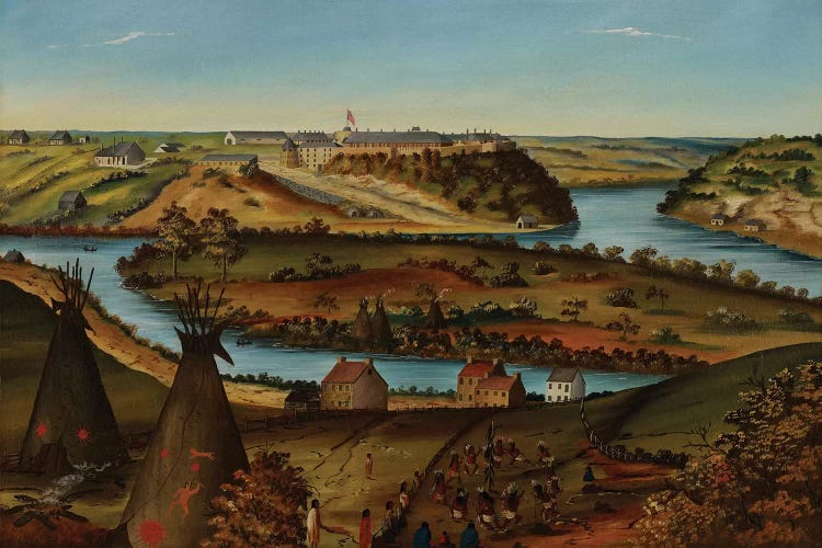 View of Fort Snelling, c.1850  by Edward K. Thomas wall art