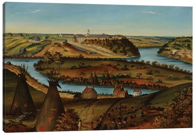 View of Fort Snelling, c.1850  Canvas Art Print