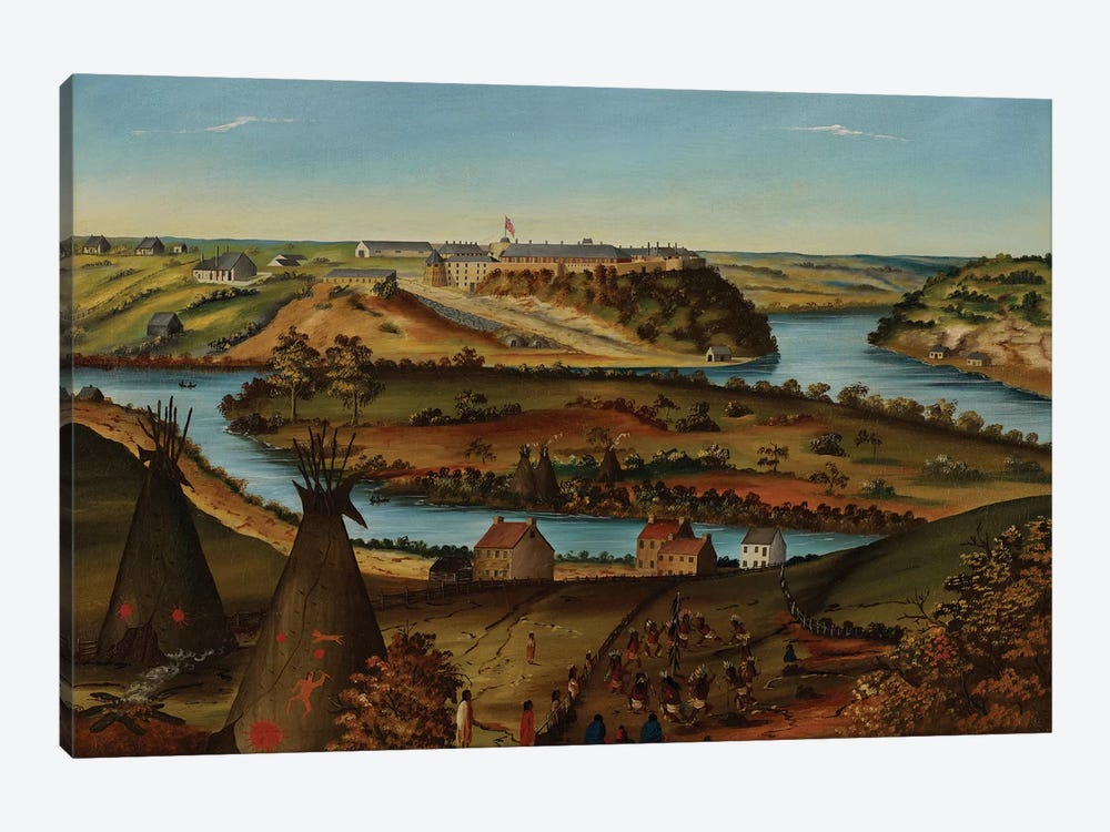 View of Fort Snelling, c.1850  by Edward K. Thomas 1-piece Canvas Print