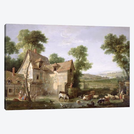 The Farm, 1750  Canvas Print #BMN397} by Jean-Baptiste Oudry Canvas Print