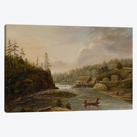 Cheever's Mill on the St. Croix River, 1847  Canvas Print #BMN3980} by Henry Lewis Canvas Art