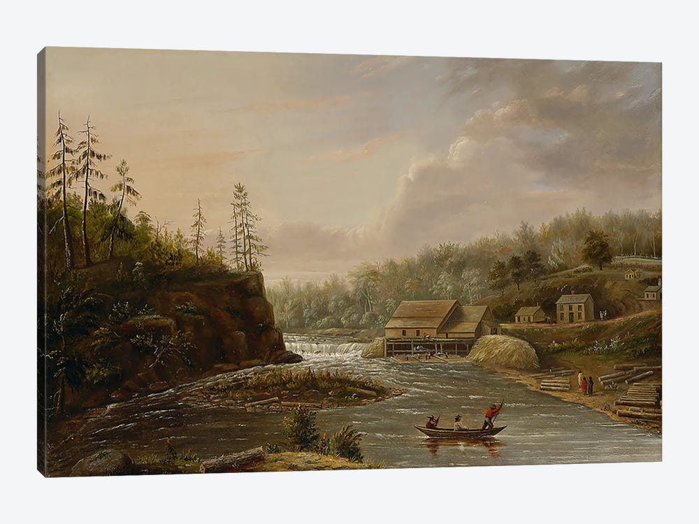 Cheever's Mill on the St. Croix River, 1847  1-piece Canvas Print