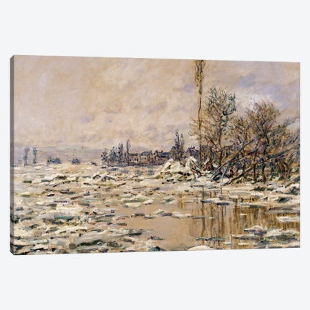 The Break-up of the Ice, 1880  Canvas Print #BMN3988} by Claude Monet Canvas Artwork