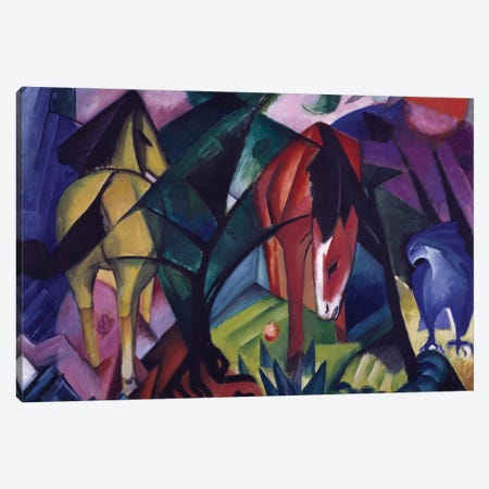 Horse and eagle, 1912, by Franz Marc  Canvas Print #BMN3989} by Unknown Artist Canvas Art