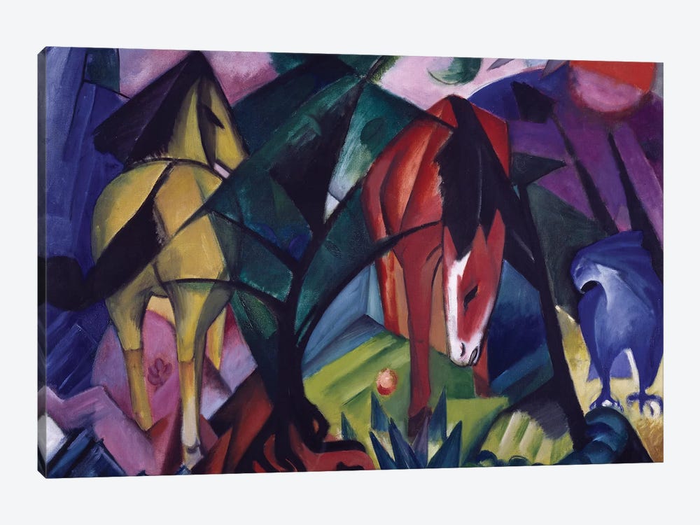 Horse and eagle, 1912, by Franz Marc  by Unknown Artist 1-piece Canvas Art