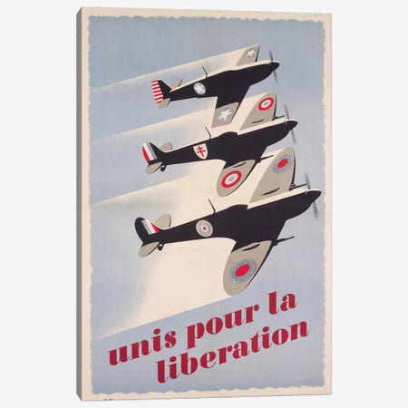 Propaganda poster for liberation from World War II Canvas Print #BMN3991} by Unknown Artist Canvas Print