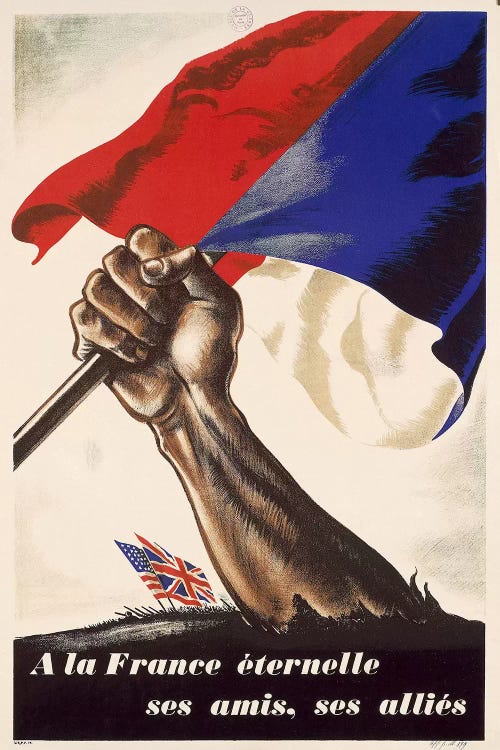 Poster for Liberation of France from World War II, 1944