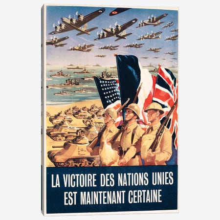 French propaganda poster published in Algeria, from World War II, 1943 Canvas Print #BMN3994} by Unknown Artist Canvas Wall Art