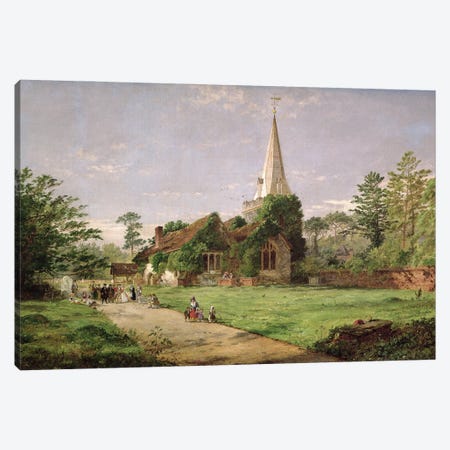 Stoke Poges Church  Canvas Print #BMN400} by Jasper Francis Cropsey Canvas Art